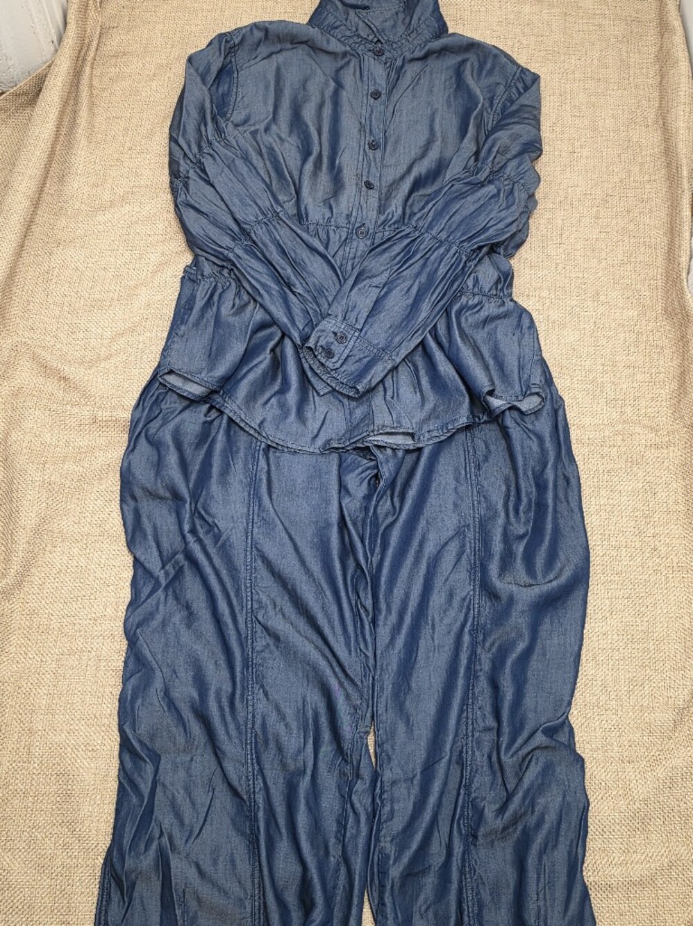 Fashion Nova Blue Denim Jumpsuit